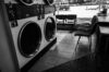 washing machines in laundromat